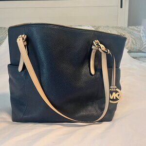 MICHAEL Michael Kors® Bedford Medium Top Zip Pocket Tote.- Navy